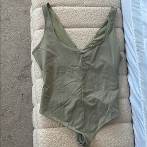 Elegant Olive Green Women's Bodysuit